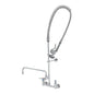 T&S Brass EasyInstall Pre-Rinse Unit NSF Chrome Wall Mount 8" - B-0133-ADF12-B