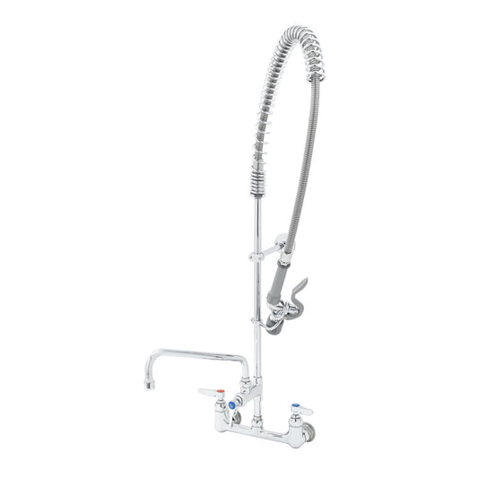 T&S Brass EasyInstall Pre-Rinse Unit Chrome Wall Mount 8" - B-0133-ADF12-BJ