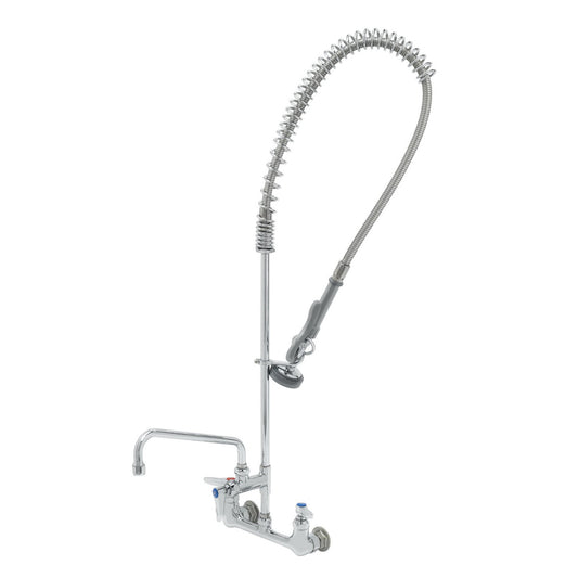 T&S Brass EasyInstall Spring Action Wall Mount Pre-Rinse Unit 8" - B-0133-ADF12