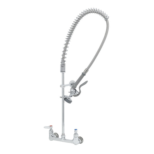 T&S Brass EasyInstall Pre-Rinse Spring Action Wall Mount Faucet NSF - B-0133-B
