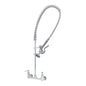 T&S Brass EasyInstall Pre-Rinse Spring Action Wall Mount Faucet NSF - B-0133-B