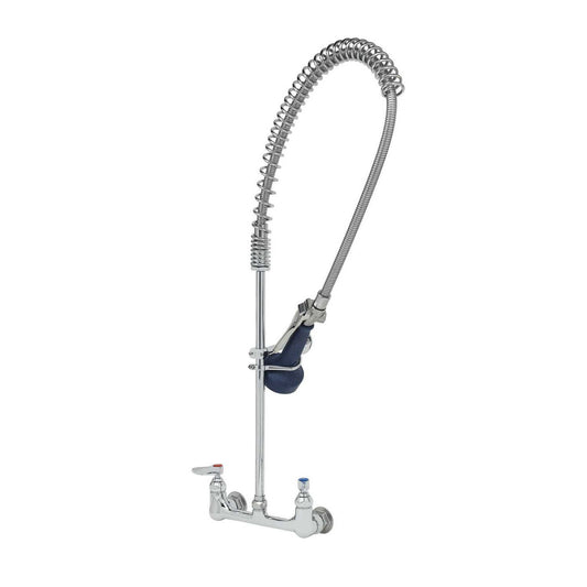 T&S Brass EasyInstall Pre-Rinse Unit Chrome Brass 8" Wall Mount - B-0133-B08