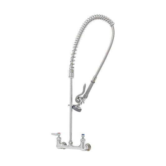 T&S Brass EasyInstall Pre-Rinse Spring Action Chrome Faucet 8" Centers - B-0133-CR