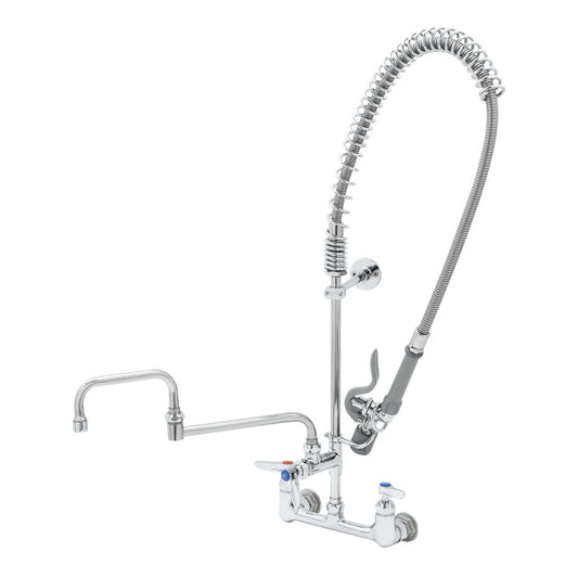 T&S Brass NSF Wall-Mount Pre-Rinse Faucet Cerama 8" Centers Add-On - B-0154-CR-C