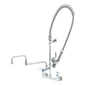 T&S Brass NSF Wall-Mount Pre-Rinse Faucet Cerama 8" Centers Add-On - B-0154-CR-C
