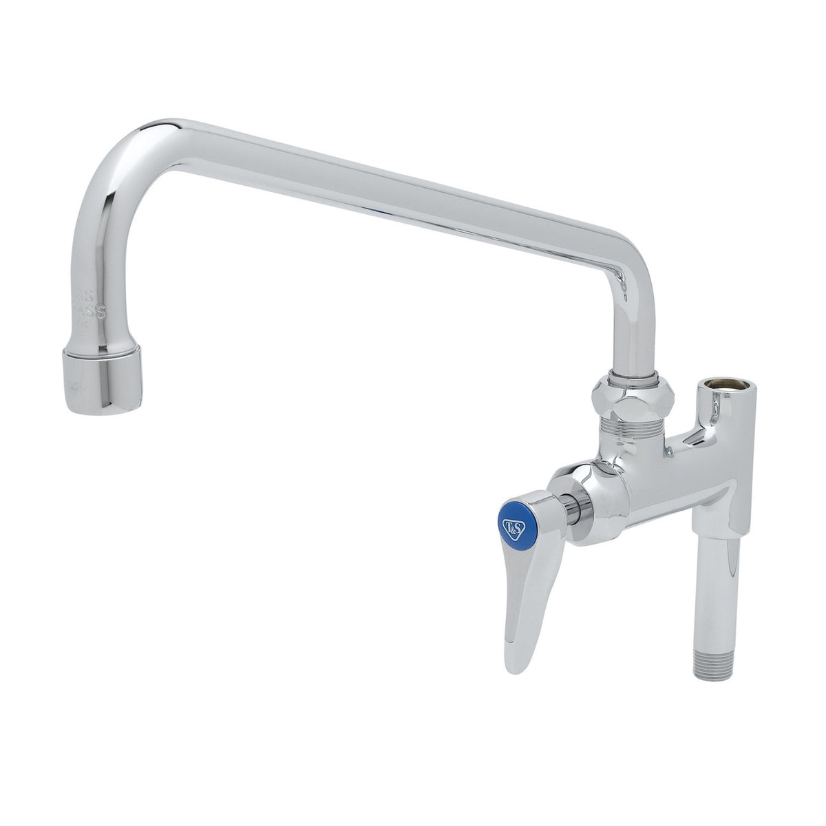 T&S Brass Add-On Faucet Chrome Brass Cerama Cartridge NSF 12" Nozzle  - B-0156-CR