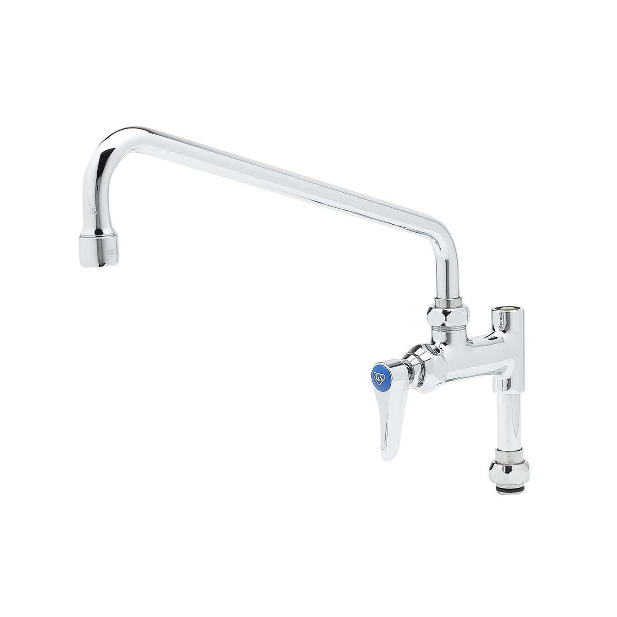 T&S Brass EasyInstall Add-On Faucet Chrome Brass NSF 12" Swing Nozzle - B-0156-EZ