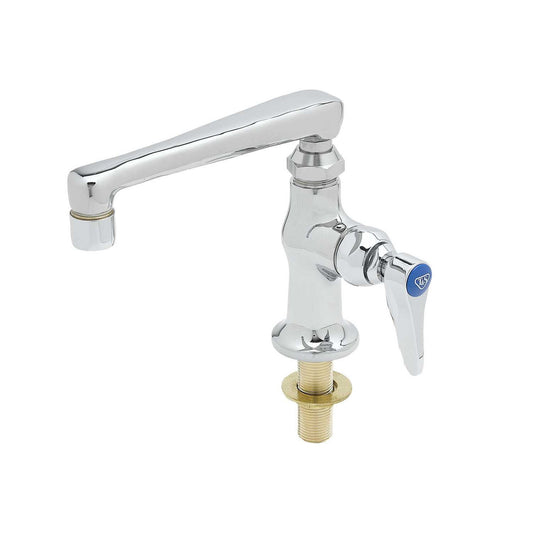 T&S Brass Single Pantry Faucet Chrome Brass Deck Mount NSF 6" Spout - B-0208