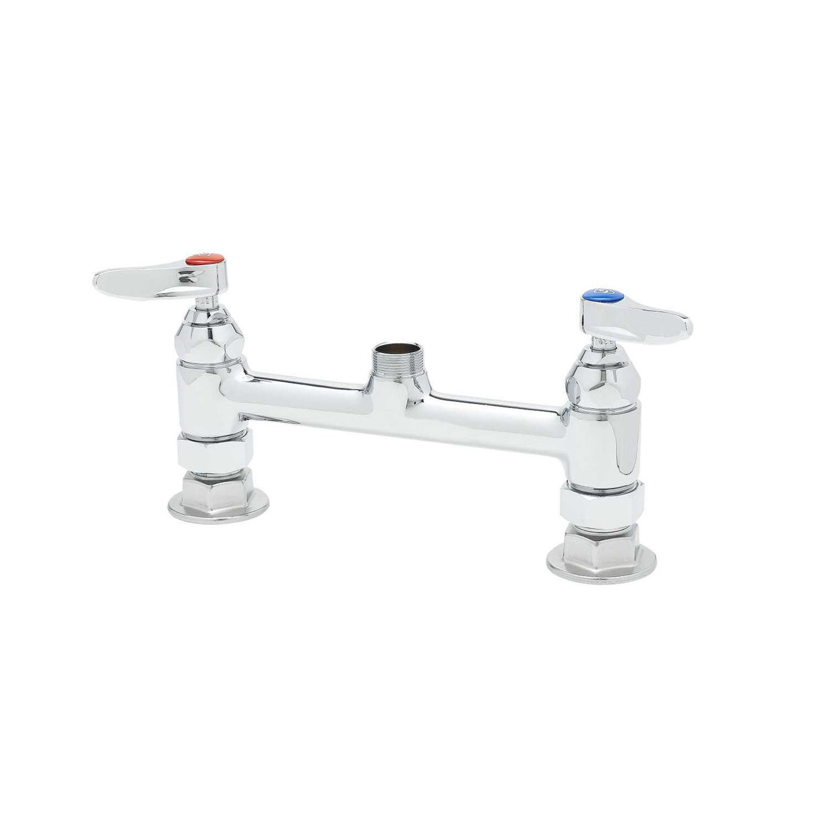T&S Brass Double Pantry Swivel Base Faucet Deck Mount NSF 8" Centers - B-0220-LN