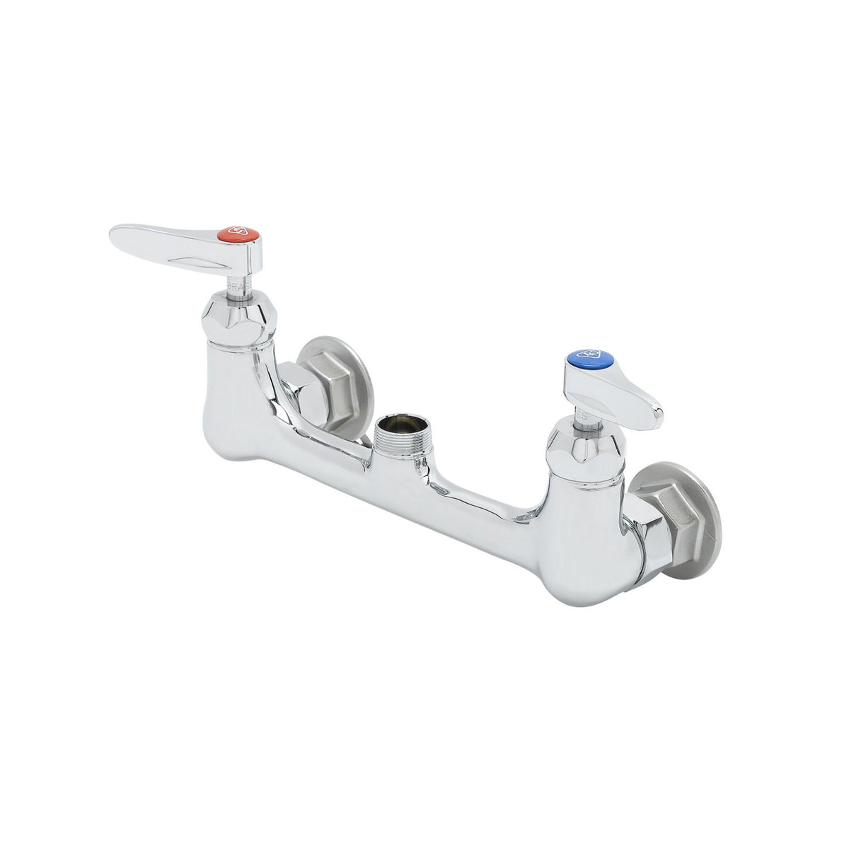 T&S Brass Wall Mount Mixing Faucet Chrome Brass NSF 8" - Less - B-0230-CR-LN