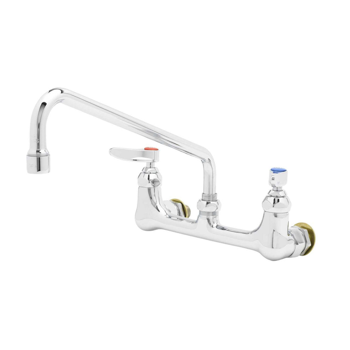 T&S Brass Double Pantry Faucet Wall Mount Chrome Brass 8" Center - B-0231-CC