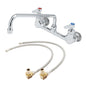 T&S Brass Wall Mount Pantry Faucet Chrome Brass NSF 8" Centers - B-0231-CR-KIT
