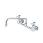 T&S Brass Wall Mount Pantry Faucet Chrome Brass NSF ADA 8" Centers - B-0231-CR