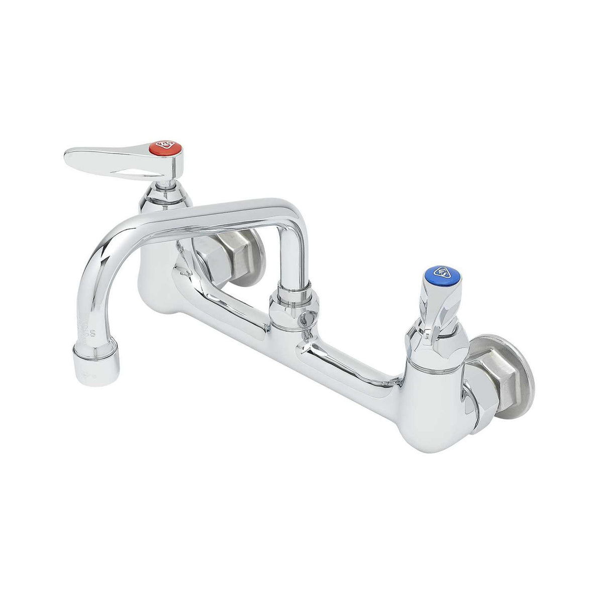 T&S Brass Double Pantry Faucet Wall Mount NSF 8" Centers 6" Nozzle - B-0232