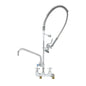 T&S Brass Big-Flo Pre-Rinse Unit NSF Chrome Brass 8" Wall Mount - B-0287-427-B