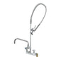 T&S Brass Big-Flo Pre-Rinse Unit Chrome Brass Wall Mount 8" - Each - B-0287