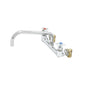 T&S Brass Big-Flo Chrome Brass Wall Mount Mixing Faucet 8" Centers, 12" - B-0290