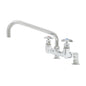 T&S Brass Big-Flo Chrome Brass Mixing Faucet 8" Deck Mount 12" Swing - B-0293