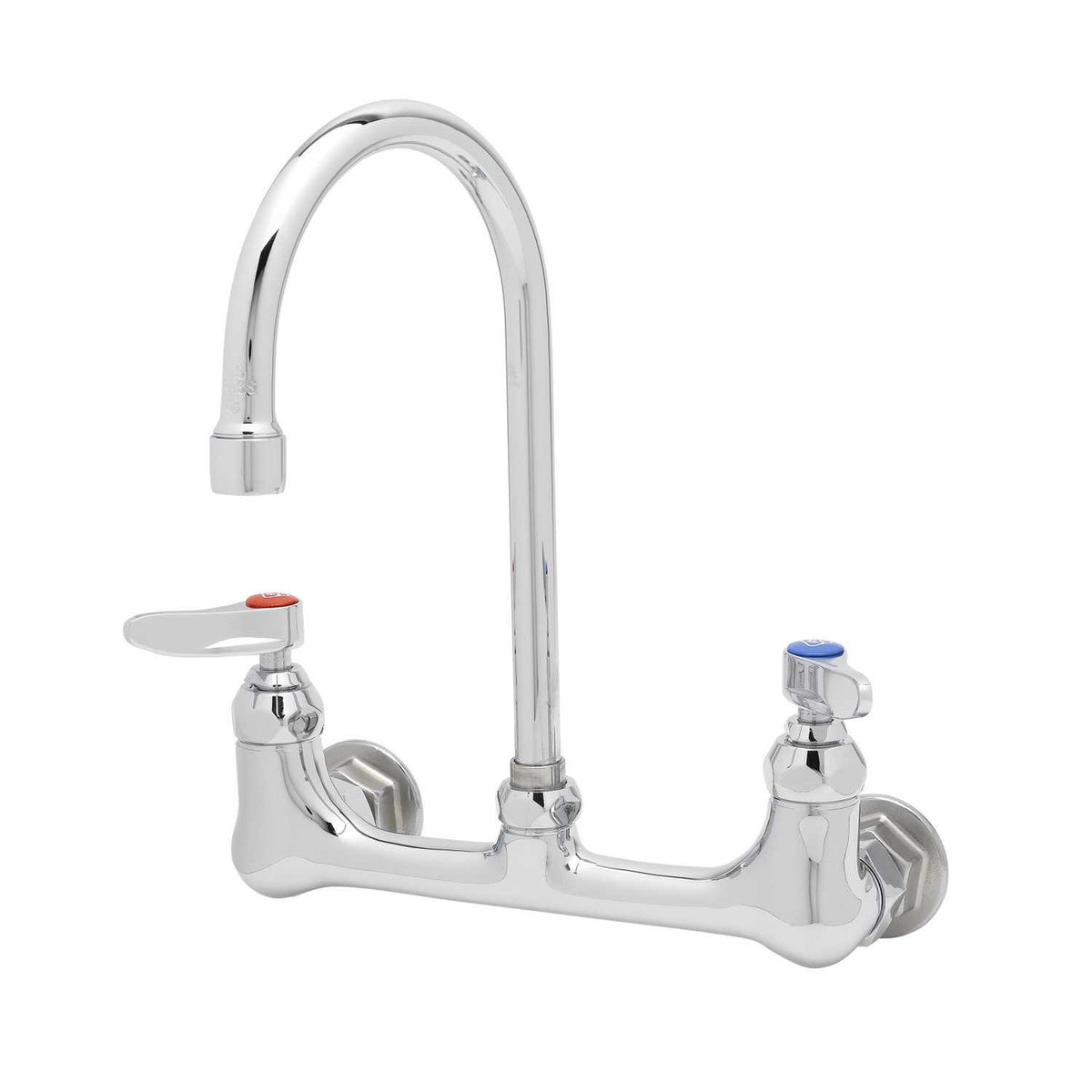 T&S Brass Wall Mount Pantry Faucet Chrome Brass Eterna 8" Centers - B-0331