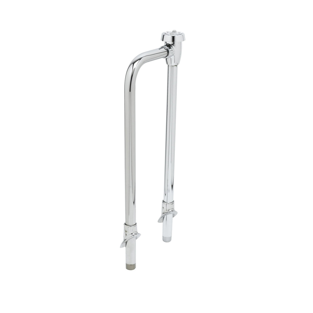 T&S Brass Elevated Vacuum Breaker Chrome Brass NSF 1/2" NPT - 6" Centers - B-0455