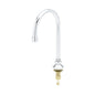 T&S Brass Rigid/Swivel Gooseneck Chrome-Plated Brass Deck Mount NSF - B-0520