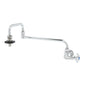T&S Brass Wall Mount Pot Filler Chrome Brass 18" Double Joint - Each - B-0592