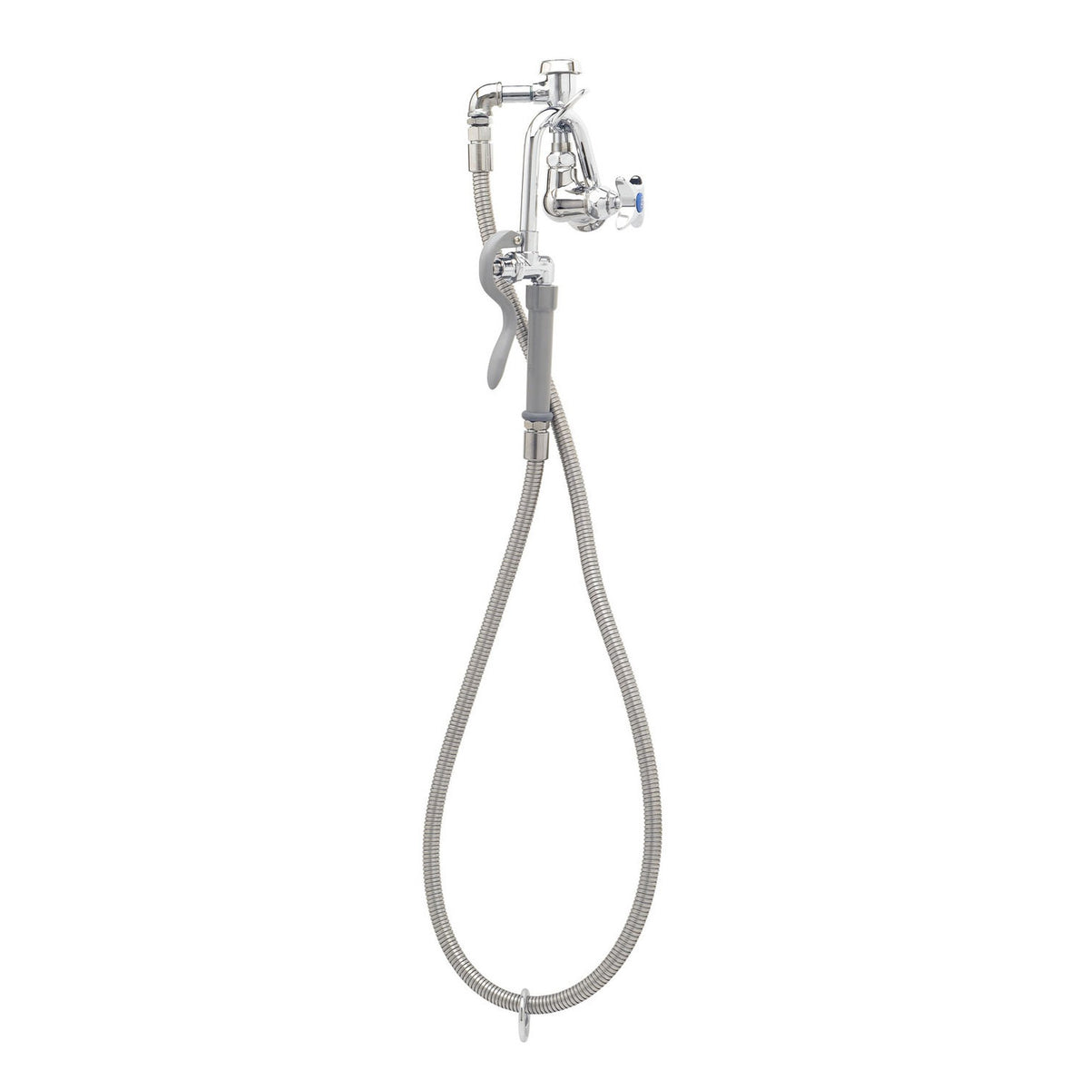 T&S Brass Wall Mount Pot & Kettle Filler NSF SS Hose 68" - B-0605-H