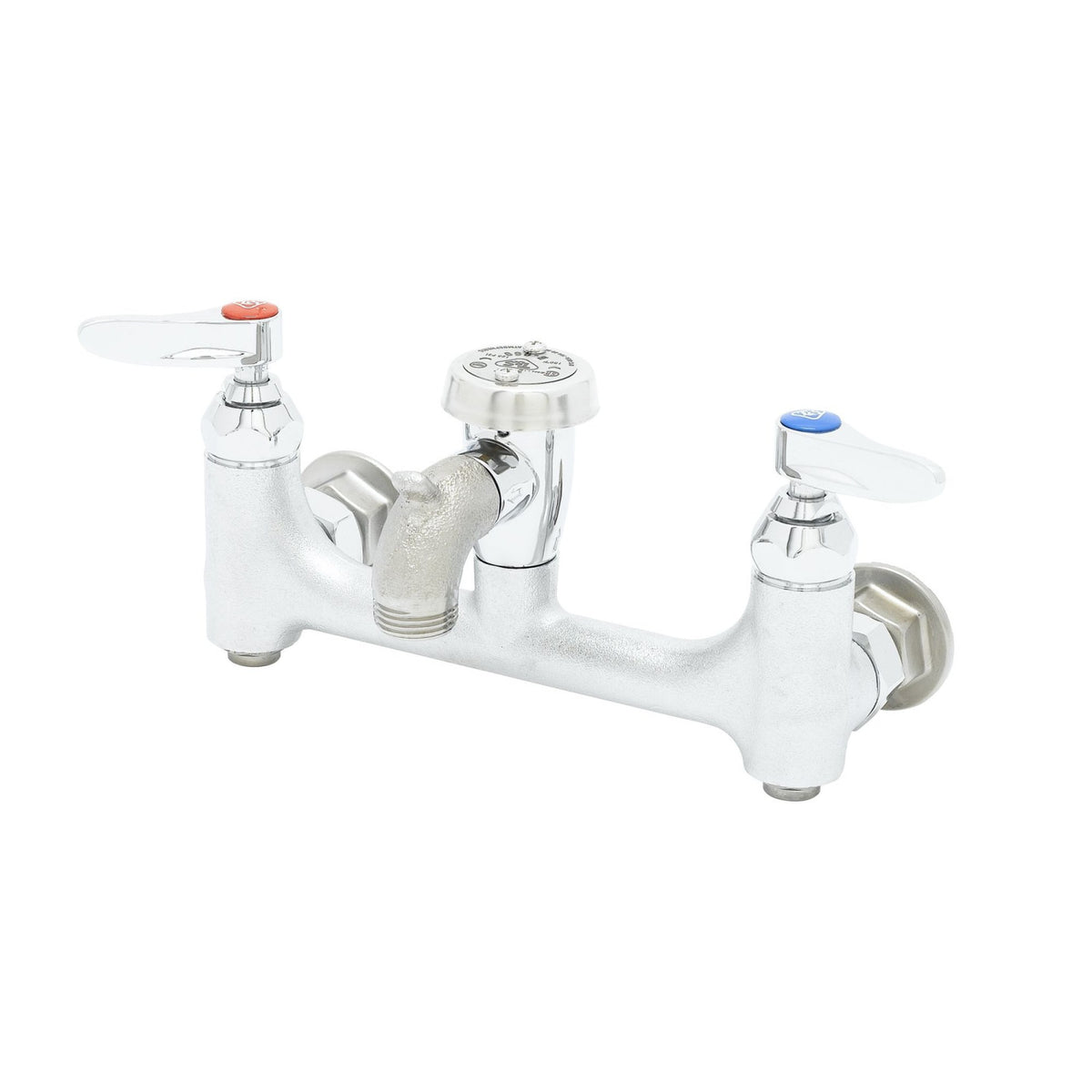 T&S Brass Service Sink Faucet Wall Mount NSF 8" Centers - Each - B-0674-BSTR