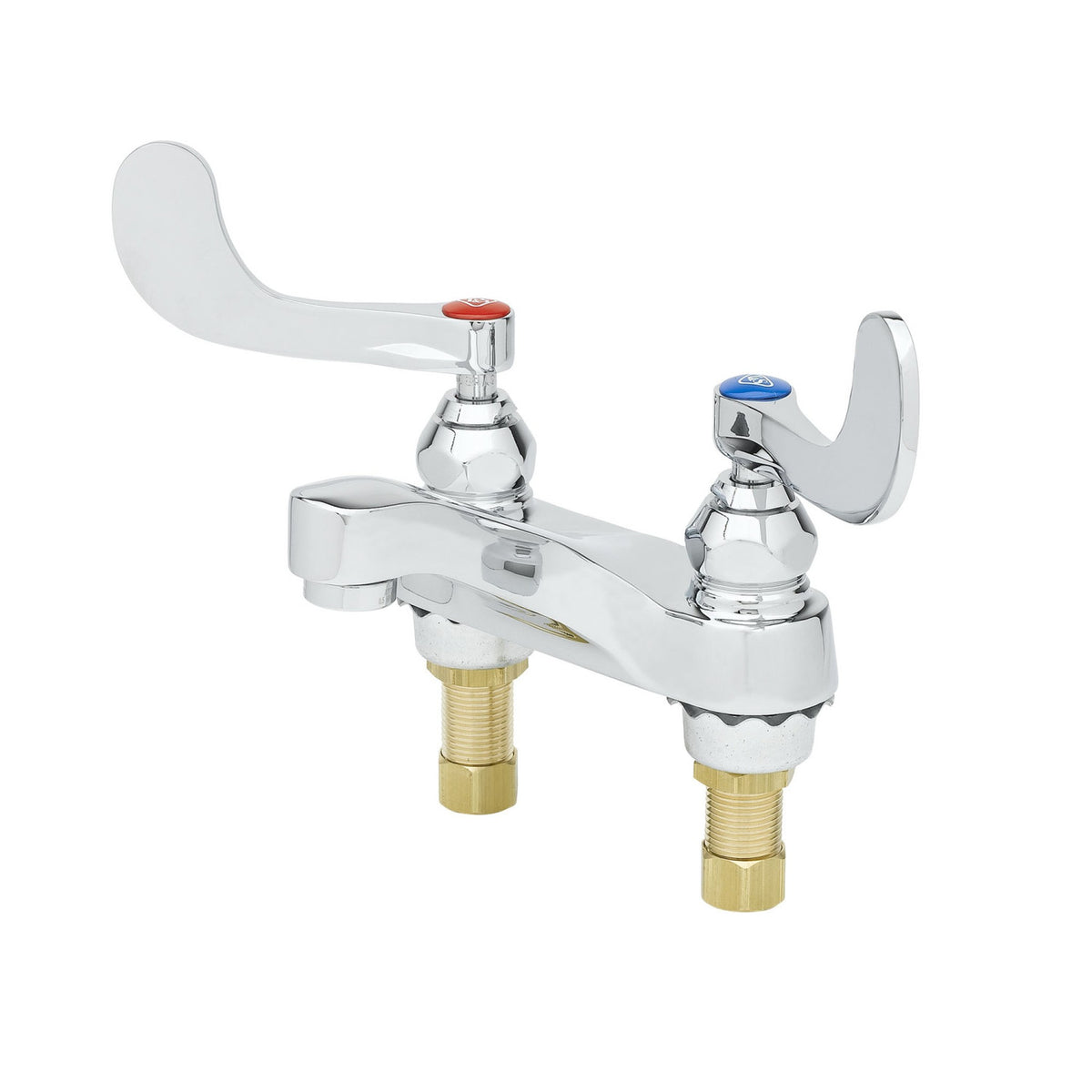 T&S Brass Lavatory Faucet Chrome Brass Deck Mount NSF 0.5 GPM 4" - B-0890-VF05