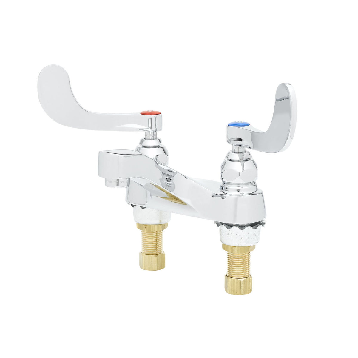 T&S Brass Lavatory Faucet Chrome Brass 4" Deck Mount NSF ADA - Each - B-0890
