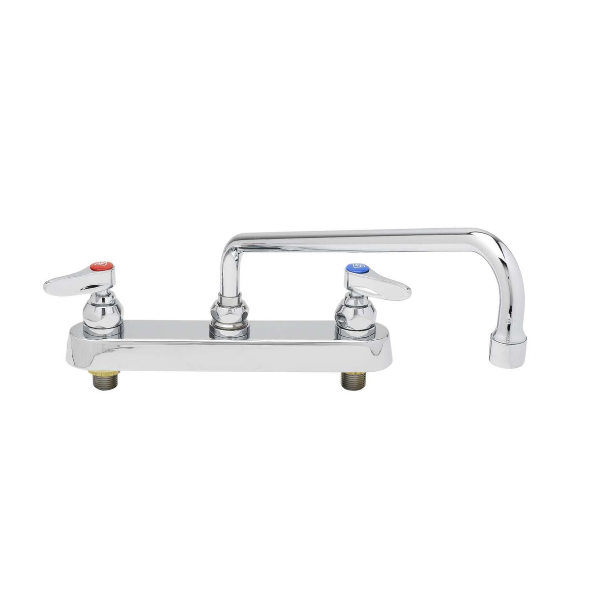 T&S Brass NSF Workboard Faucet Deck Mount 8" Centers 12" Swing Nozzle - B-1123