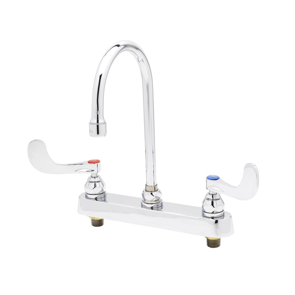 T&S Brass Workboard Faucet Chrome Brass Deck Mount NSF ADA 8" - B-1142-04