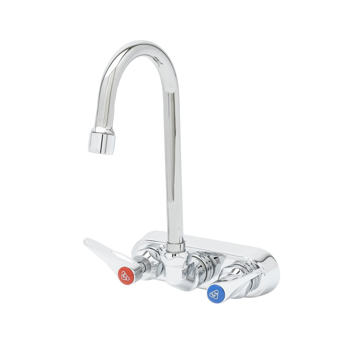 T&S Brass Workboard Faucet Cerama Cartridge Wall Mount 4" - B-1146-02A-CR