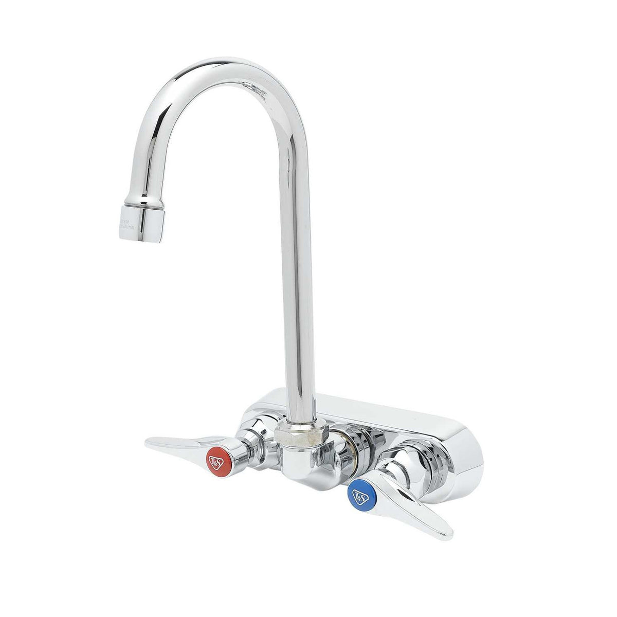 T&S Brass Workboard Faucet Chrome Brass 4" Wall Mount ADA - B-1146-02A