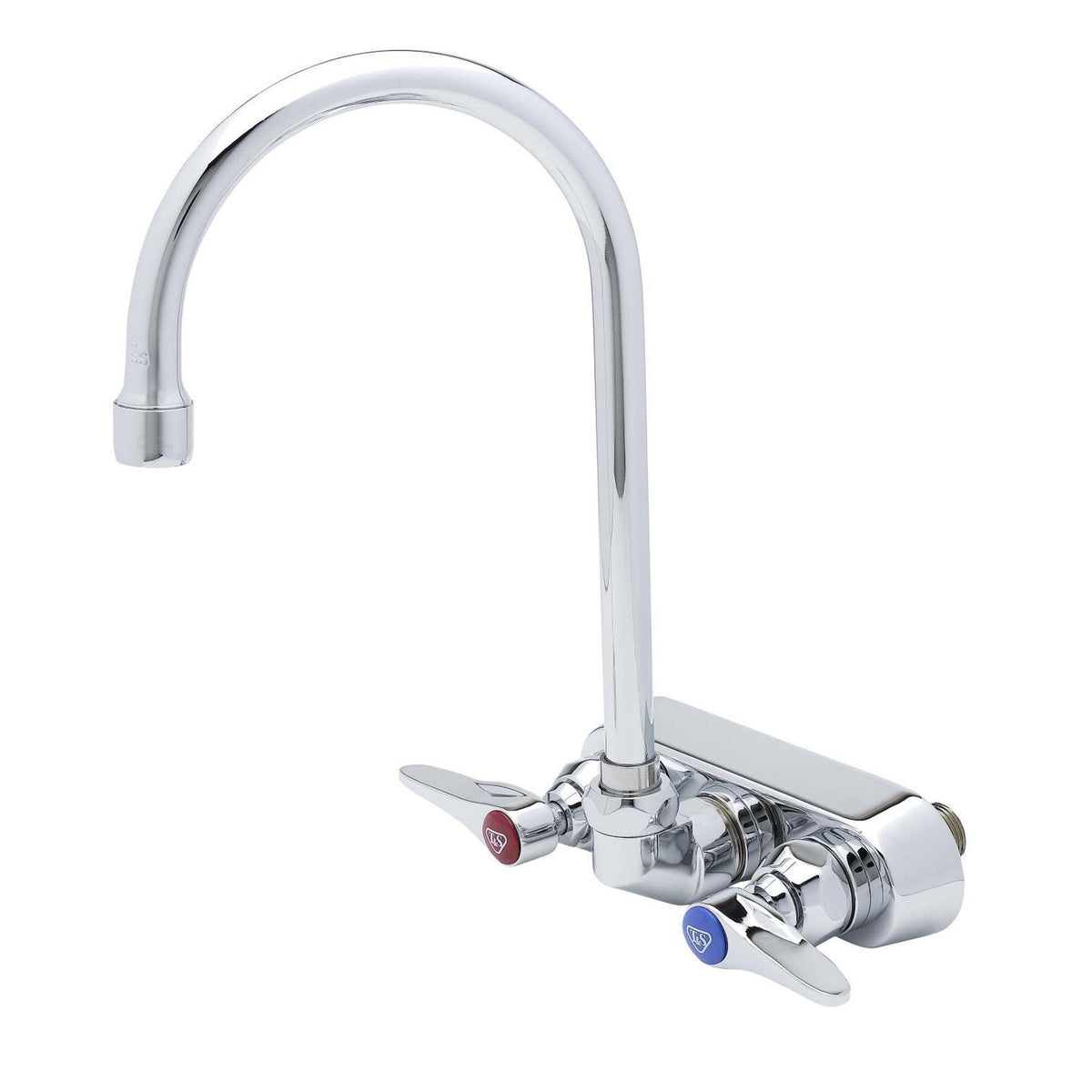 T&S Brass Workboard Faucet Chrome Brass Wall Mount 4" Centers NSF ADA - B-1146