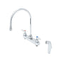 T&S Brass Workboard Faucet Chrome Brass Deck Mt NSF 8" Centers - B-1174