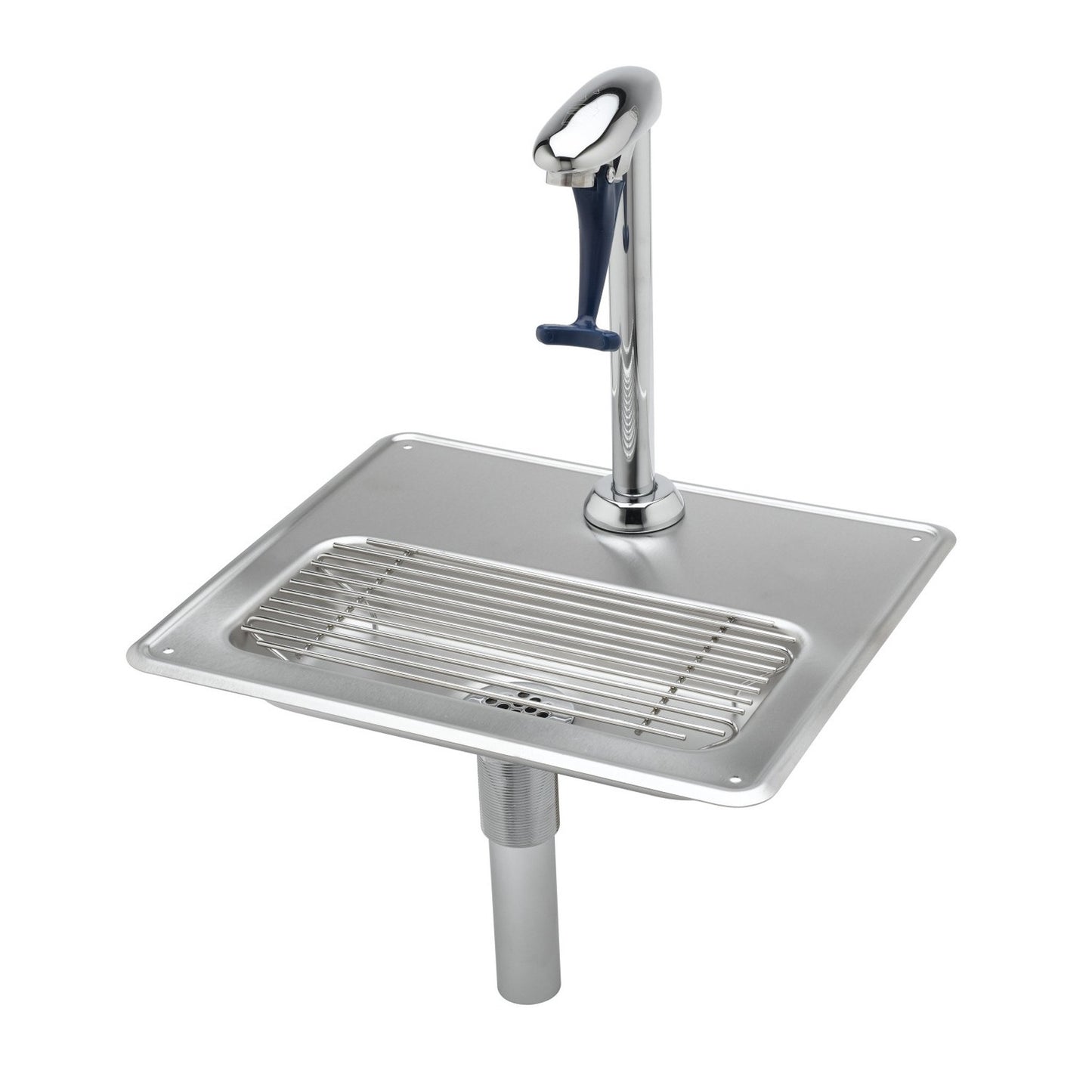 T&S Brass NSF Deck-Mount Glass Filler Station Chrome 12" Pedestal - B-1230-12
