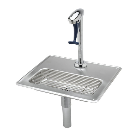 T&S Brass NSF Deck-Mount Glass Filler Station Chrome 12" Pedestal - B-1230-12