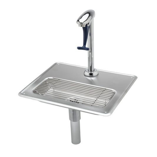 T&S Brass Glass Filler Water Station NSF ADA Chrome 8" Pedestal - B-1230