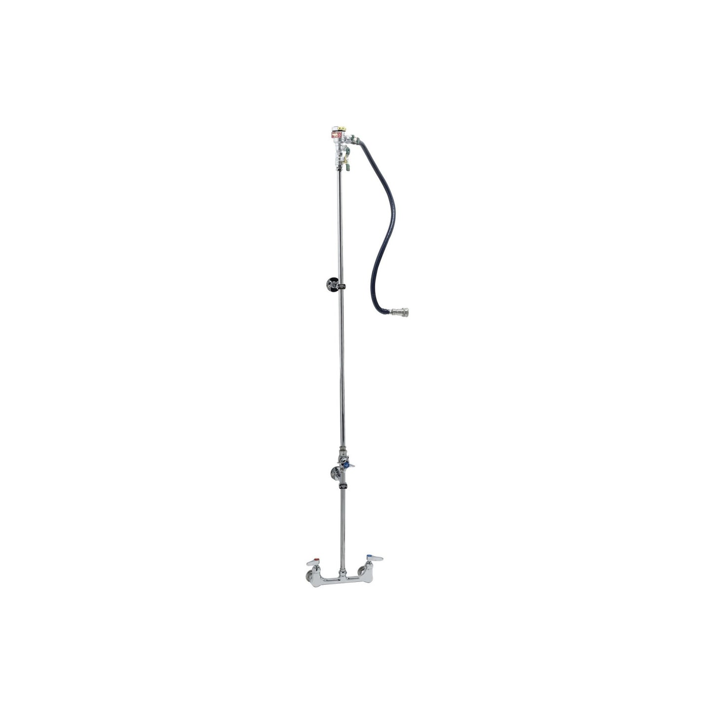 T&S Brass Hose Reel Supply System Chrome Brass Wall Mount 8" - Less - B-1433-LR