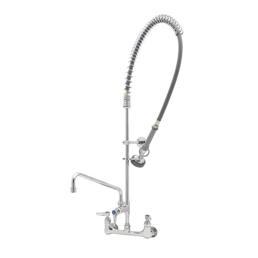 T&S Brass NSF Commercial Pre-Rinse Unit Chrome Brass 8" Wall Mount - B-2187