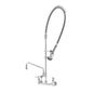 T&S Brass NSF Commercial Pre-Rinse Unit Chrome Brass 8" Wall Mount - B-2187