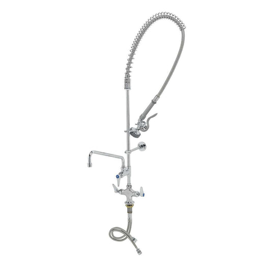 T&S Brass Pre-Rinse Unit NSF Chrome Brass Single Hole Add-On Faucet 12" - B-2338