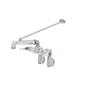 T&S Brass Service Sink Faucet Chrome-Plated Brass Wall Mount NSF - B-2345
