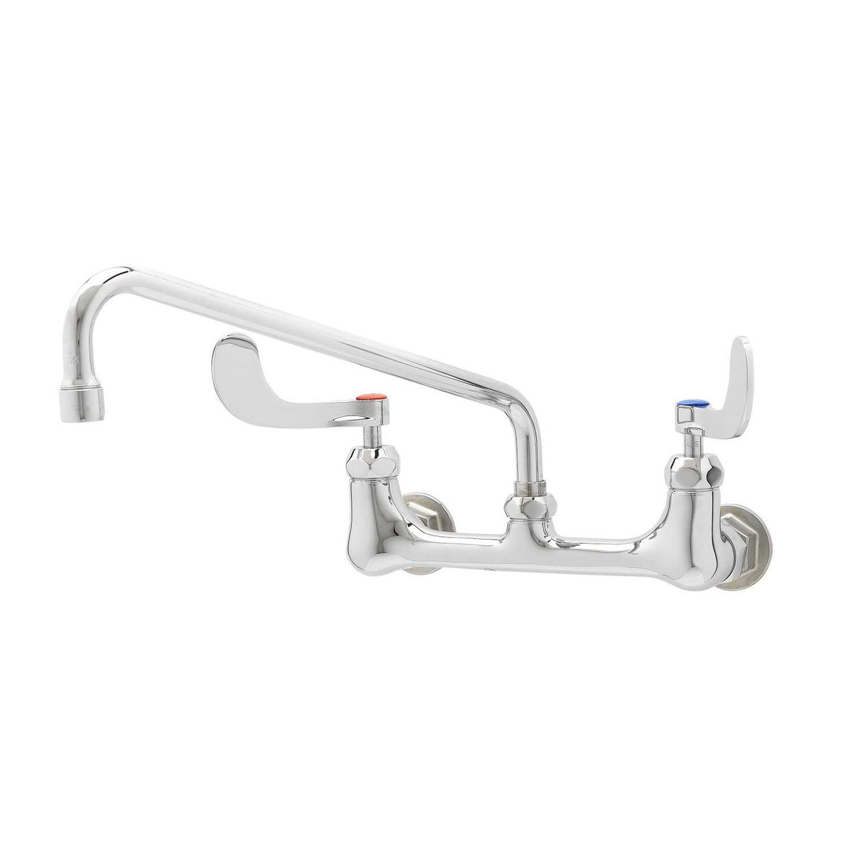 T&S Brass Double Pantry Faucet NSF Chrome 8" Centers 12" Nozzle - B-2463