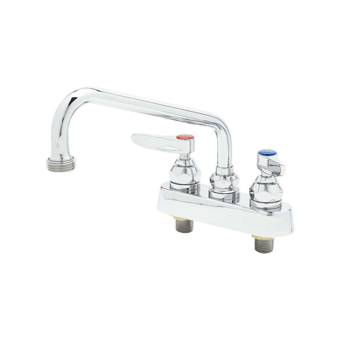 T&S Brass Workboard Faucet NSF Deck Mount 4" Centers 8" Swing Nozzle - B-2491