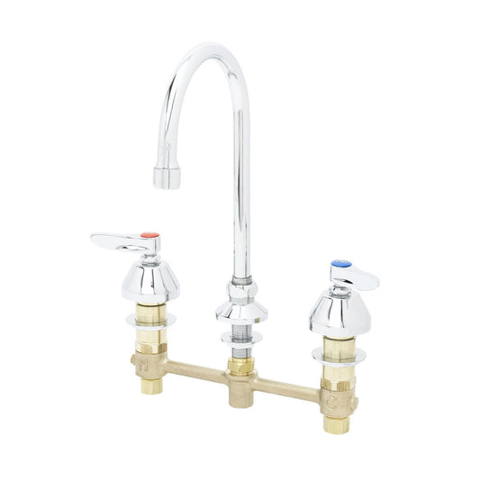 T&S Brass Concealed Body Lav Faucet NSF 8" Centers Lever Handles - B-2850