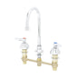 T&S Brass Concealed Body Lav Faucet NSF 8" Centers Lever Handles - B-2850