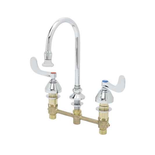 T&S Brass Medical Faucet Forged Brass Deck Mount NSF 8" Centers - Each - B-2865-04