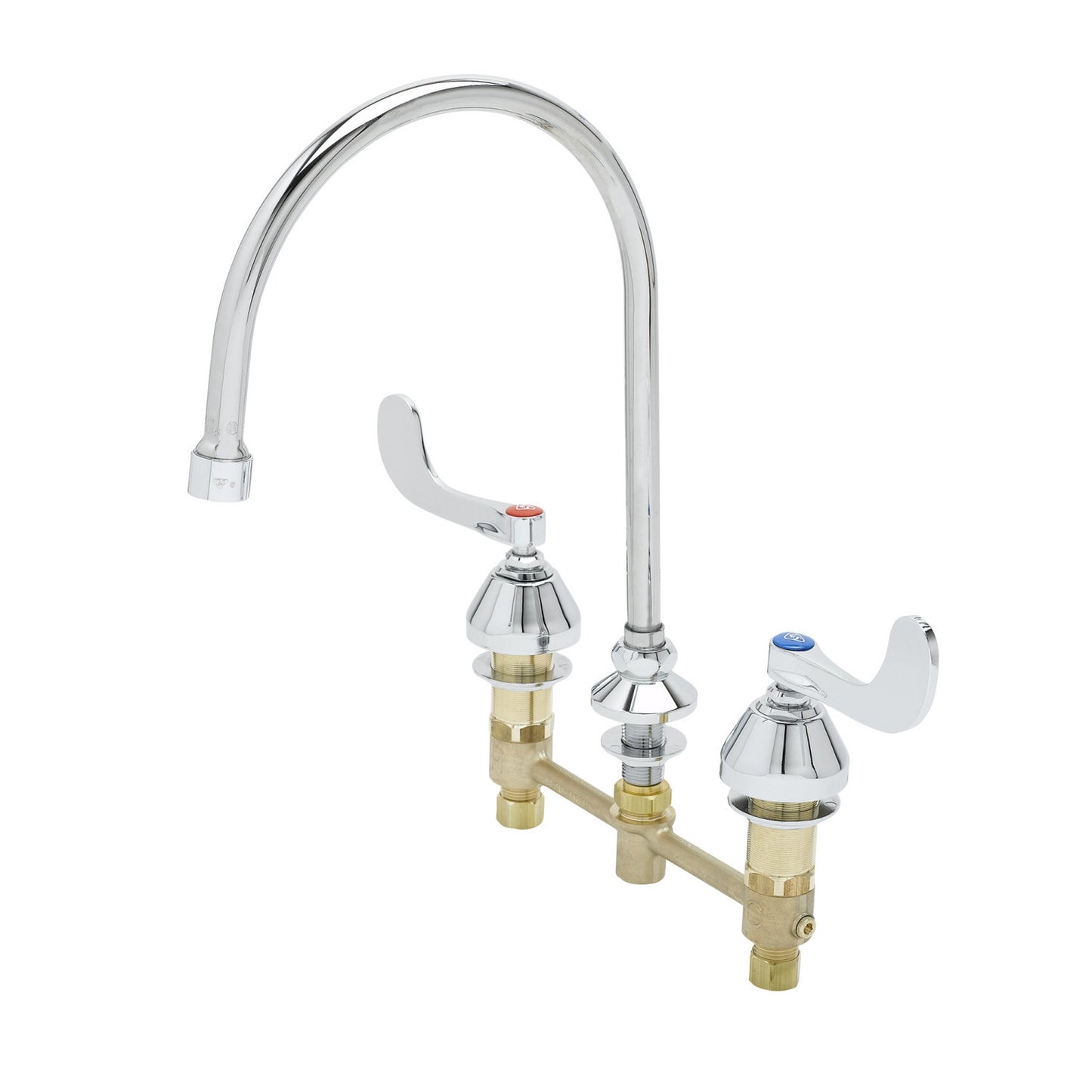 T&S Brass NSF Medical Lavatory Faucet Brass 8" Centers 2.2 GPM - B-2866-01QT-VRF